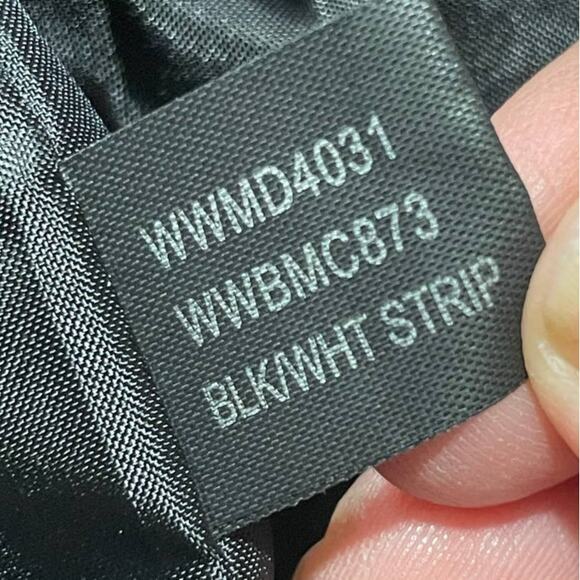 Black Rivet Women's Small Double Breasted Striped Jacket Black White peacoat - Picture 10 of 12